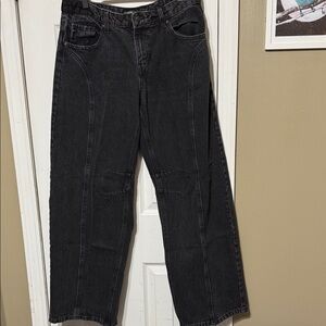 Wild Fable Mid Rise Barrel Black Relaxed Jeans Size 10